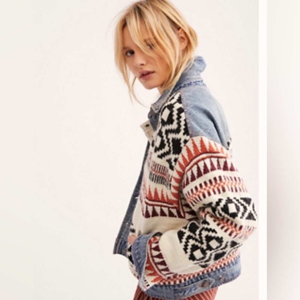 Free People Oversized Jean Jacket Size - XS
